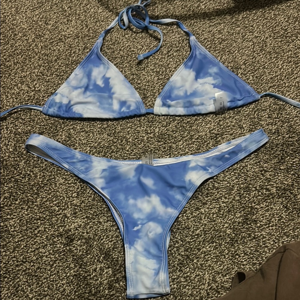 Blue Cloud Bikini Set
